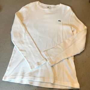 Lacoste men’s waffle long sleeve shirt size 4 (medium)